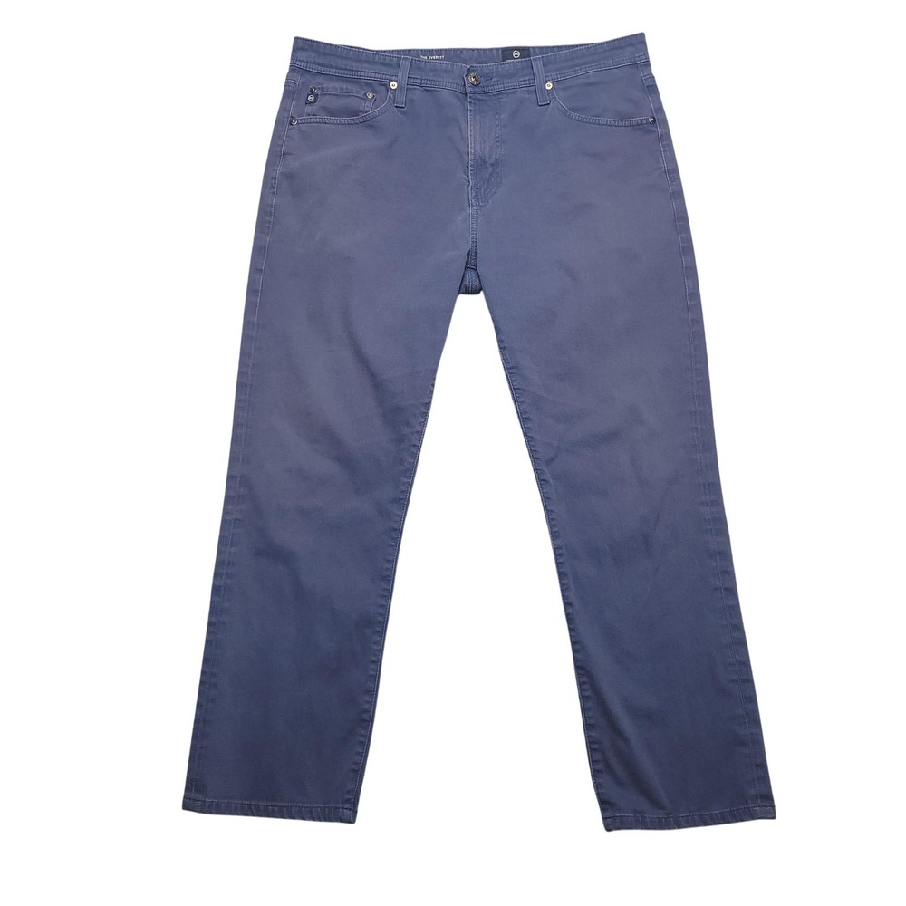 AG Adriano Goldschmied Everett Jeans Mens 36x32 Blue Slim Straight Stretch Denim